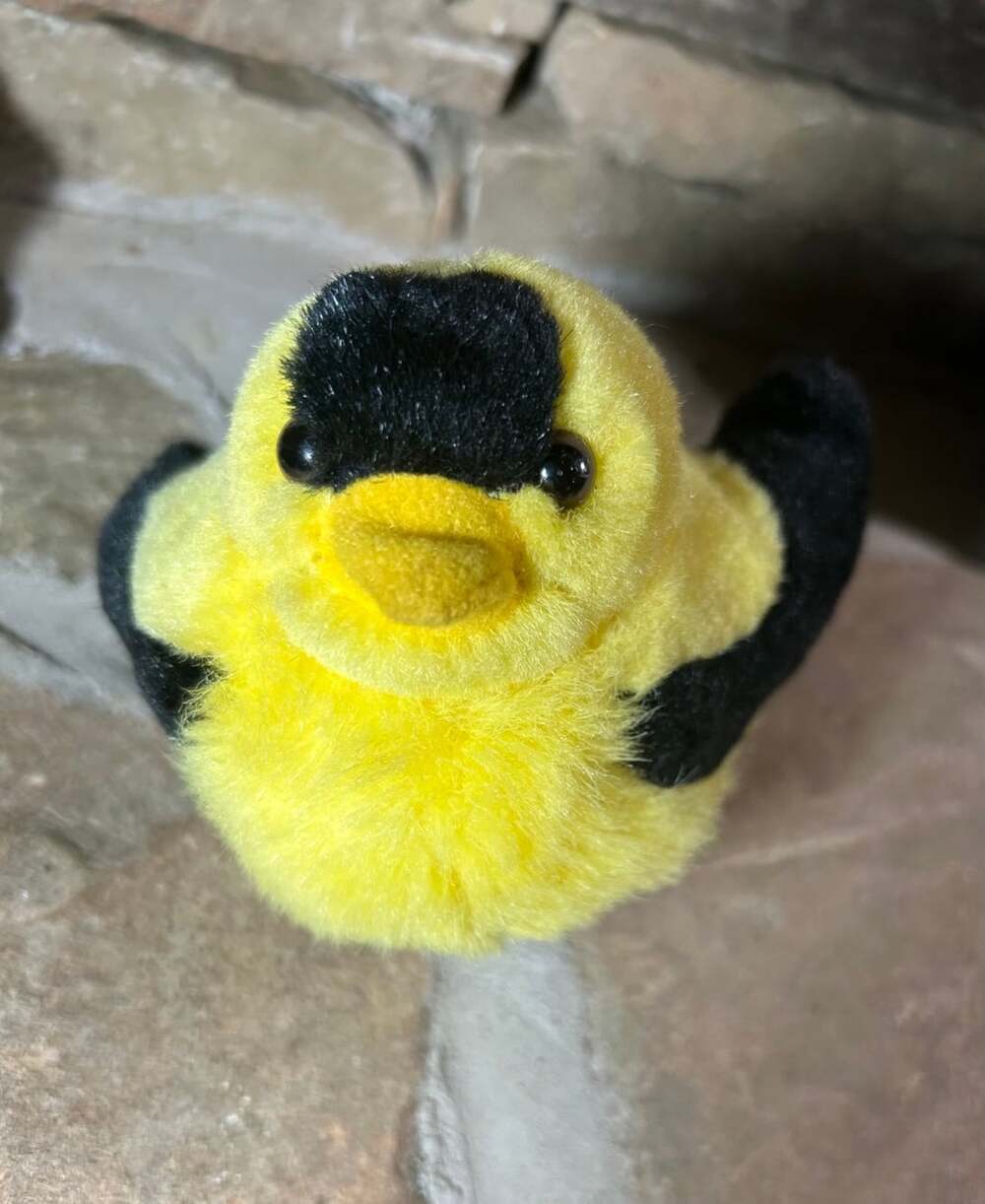 Goldfinch Plush K&M Toys Black and Yellow bird